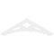 Ekena Millwork Pitch Wellington Architectural Grade PVC Gable Pediment, 48"W x 14"H x 1"P (7/12) GPP048X014X100WEL - alternate 2